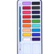thumbnail image 2 of Solid Watercolor Iron Boxed Multicolor Drawing Paints with Hook Line Pen Painting Supplies18 Colors, 2 of 3