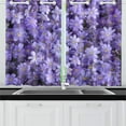 thumbnail image 2 of Mkhert Purple Flowers Blackout Window Curtain Kitchen Curtain 26X39 Inch, 2 Panels, 2 of 3