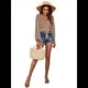 thumbnail image 3 of Traje de Baño para Mujer, Túnica, Bikini con Lazo, Camiseta de Playa Suave de Larga Caqui S, 3 of 8