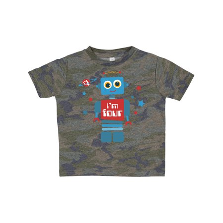 

Inktastic Robot 4th Birthday Gift Toddler Boy Girl T-Shirt