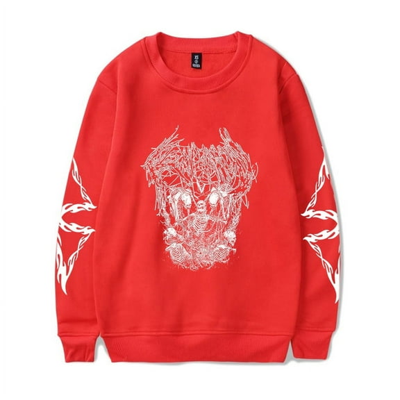Ken Carson Merch Sweatshirt A Great Chaos Long Sleeve X Teen Thermal Sweatshirts Rapper Clothes