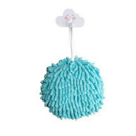 

GOODLY Soft Absorbent Chenille Hand Towels Ball Quick Dry Hand Bath Towel Bathroom Hand Towels with Loop Wash/Dry Hanging Kitchen Hand Towels