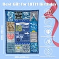 thumbnail image 2 of Birthday Gifts Blanket for 18 Year Old Boys,18 Year Old Boy Birthday Gift Blanket Happy Birthday Blanket 18th Birthday Decorations for Teen Boy Throw Blankets 50"X60", 2 of 6