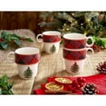 thumbnail image 2 of Spode Christmas Tree Tartan Stacking Mugs, Set of 4 - Festive Tartan Design Coffee Cups, 10oz Earthenware Mugs for Holidays, Colorful and Fun Stackable Mugs, Great Gift for Seasonal Celebrations, 2 of 6