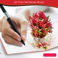 thumbnail image 2 of IOYOUNOW Red Amaryllis Flower Bouquet – 6x6 Pop Up Flower Bouquet Card, Paper Flower Bouquet Greetings Card | Perfect for Anniversary, Valentines Day, Birthday- Paper Flower To Show Love And Passion, 2 of 7