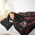 thumbnail image 4 of jejeloiu Retro Rustic Flower Full Size Comforter Sets,Country Raven Bird Bedding Comforter Set,Red Rose Floral Bedding Sets For Men Women,Breathable Home Decor Reversible,3pcs, 4 of 8