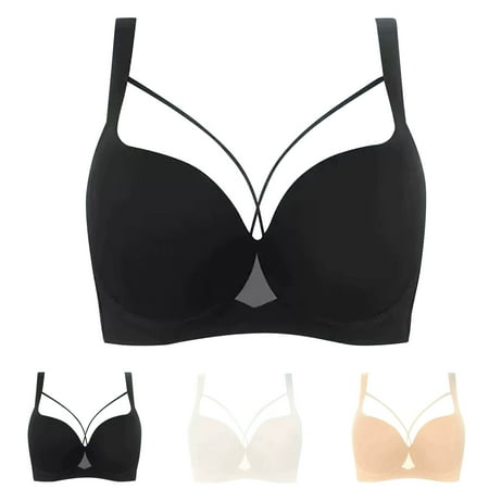 ALLLIST Lingerie for Women Underwire Plus Size See Through Underwear Black Plian Push up T-Shirt Women Lingerie Size 36C