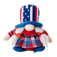 thumbnail image 2 of Patriotic Light Up Gnome 4th of July Independence Day Red White Blue Doll for Shelf Tabletop Decor, 2 of 6
