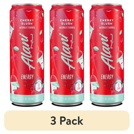 (3 pack) Alani Nu, Cherry Slush, 12 fl oz, Single Can
