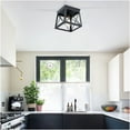 thumbnail image 2 of Hukoro Mousse 8 in. W. 1-Light Flush Mount with Matte Black Finish - Matte Black, 2 of 8