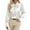 White, variant on Womens Workout Tops Elegant Long Sleeve Bow Tie Rope Shirt Solid Color formal Business Casual Blouse