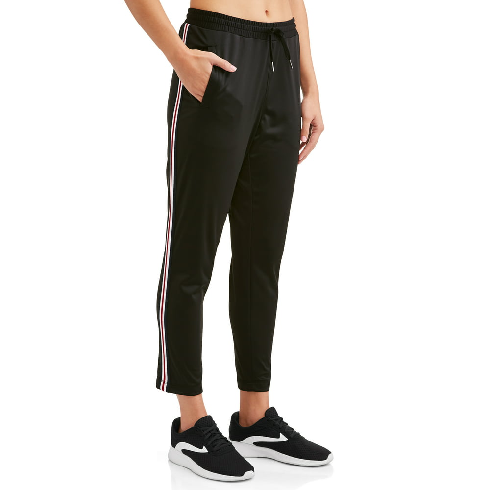 Athletic Works - Women's Active Tricot Track Pant with Athletic Stripe ...