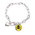 thumbnail image 1 of Pulsera de cadena de corazón Unbranded Tóxicas Amarillo 7.5 pulgadas, 1 of 3