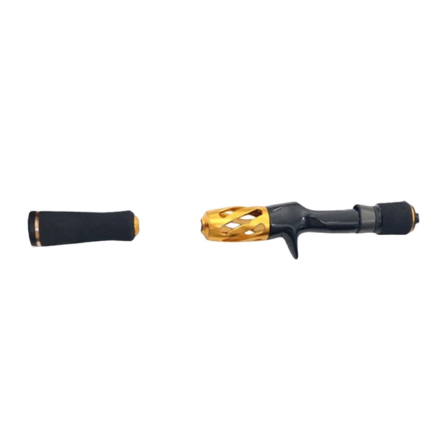 Ethern DIY Jigging Fishing Rod Handle Set Slip Resistant Reel Seat Metal Grip Accessory Gold