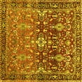 thumbnail image 1 of Ahgly Company Machine Washable Indoor Square Persian Yellow Traditional Area Rugs, 5' Square, 1 of 4