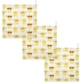 thumbnail image 2 of SKYSONIC Cute Yellow Duck with Glasses Baby Muslin Washcloths Face Towel, 3 Pack Burp Cloths Cotton Wipes Infant Wash Cloth for Newborn Boys Girls 12"x12", 2 of 7