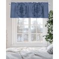 thumbnail image 5 of Compass Navigation Valances for Windows Guide Letter Printing Valance Rod Pocket Light Filtering Short Window Treatments Curtains for Kitchen Bathroom Living Room Bedroom, 1 Panel, 54 x 18 Inch, 5 of 7