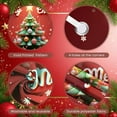 thumbnail image 4 of Colorful Ornaments Merry Christmas Banner Snowflake Pattern Christmas Display Red Background Golden Accents Xmas Backdrop for Christmas Party Home Decoration Family Reunion, 4 of 9