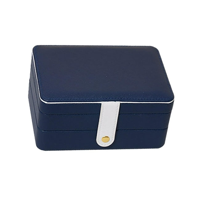 Caja de almacenamiento de joyas Vitrina Compartimentos ajustables Estuche de exhibición de cuero PU para 6.69x4.72x3.15 pulgadas