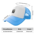 thumbnail image 6 of PAYOHTO Kids White Horse Baseball Hat Back Adjustable Mesh Breathable Hats Sky Blue Trucker Cap Outdoor Fishing Sun Caps for Boys or Girls ages 4-10, 6 of 9
