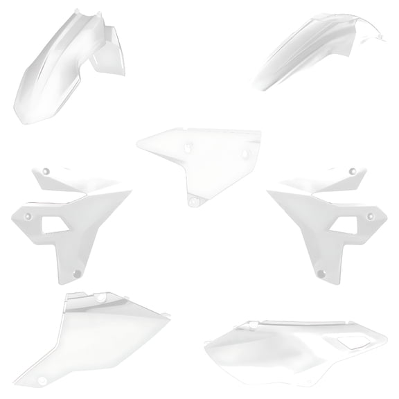 Polisport Motocross (MX) Restyling Kit for Suzuki DR-Z400 (2000-24) Dirt Bike – OEM Quality, Durable, Flexible & Perfect Fit – White