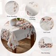 thumbnail image 5 of Orange Eucalyptus Leaves Table Cloth Waterproof Tablecloths, Botanical Fall Rustic Beige Tablecloth Dining Table Cover for Kitchen Party Tabletop Outdoor, Rectangle Tablecloth 60x84 Inch, 5 of 9