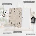 thumbnail image 6 of Beige Background Cream Ornate Pattern Wall Clock Silent Non-Ticking For Home Office Decor, Decorative Clock Art, 6 of 7