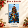 thumbnail image 2 of Christmas Tree Window Cling, Flat Christmas Backdrop with Easy Placement, Space-Saving Christmas Scene Decor, for Bedroom Window, Front Door, Shop, Multicolor, 39.37 x 17.72 in, 1 Piece, Style A, 2 of 10