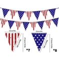 thumbnail image 3 of Guodhu American Flag Bunting 15pcs USA Stars and Stripes Patriotic Banner Set for 4th of July Independence Day Outdoor Garden House Decorations(Multicolor D), 3 of 6