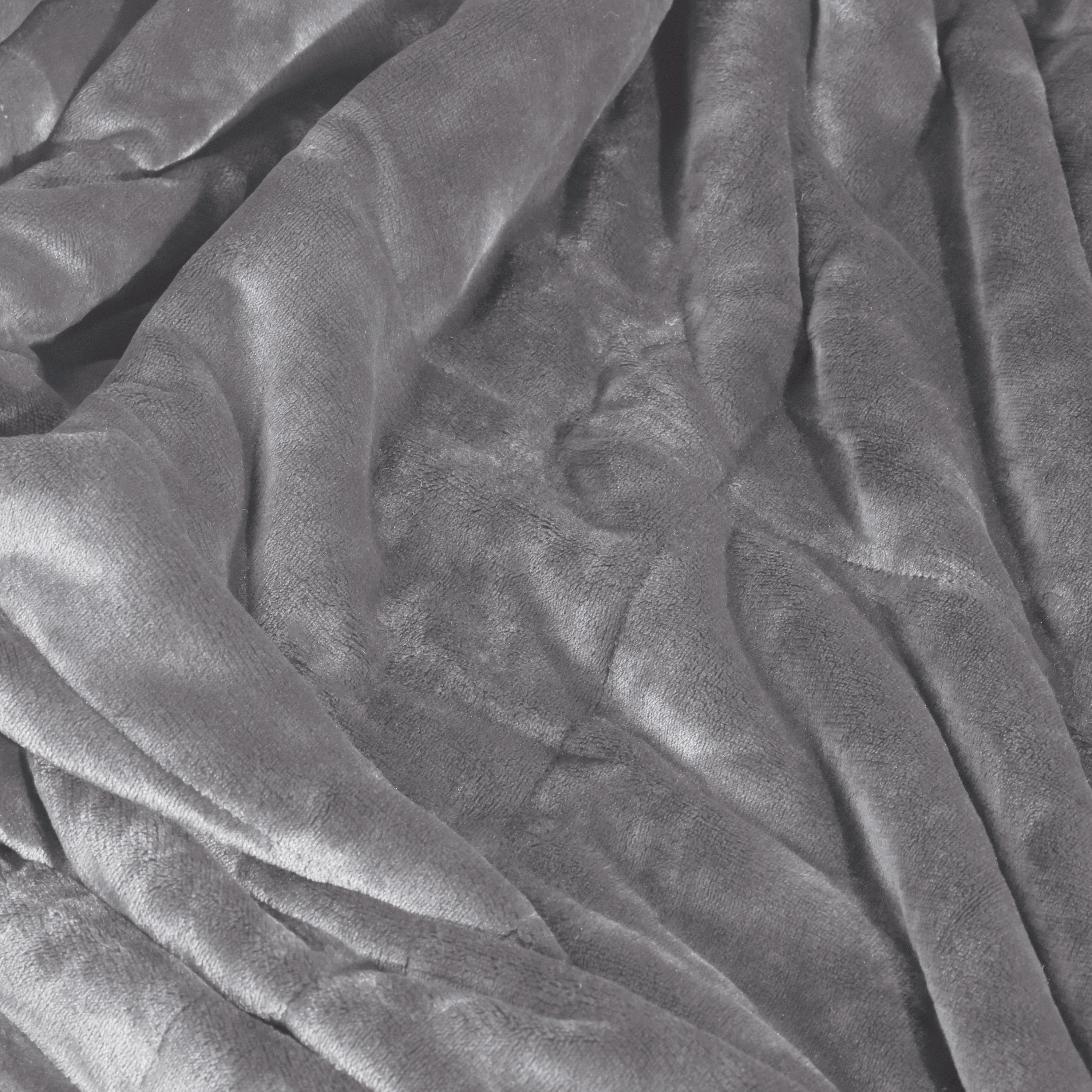 Vellux Plush Quilted Blanket, Queen, Grey