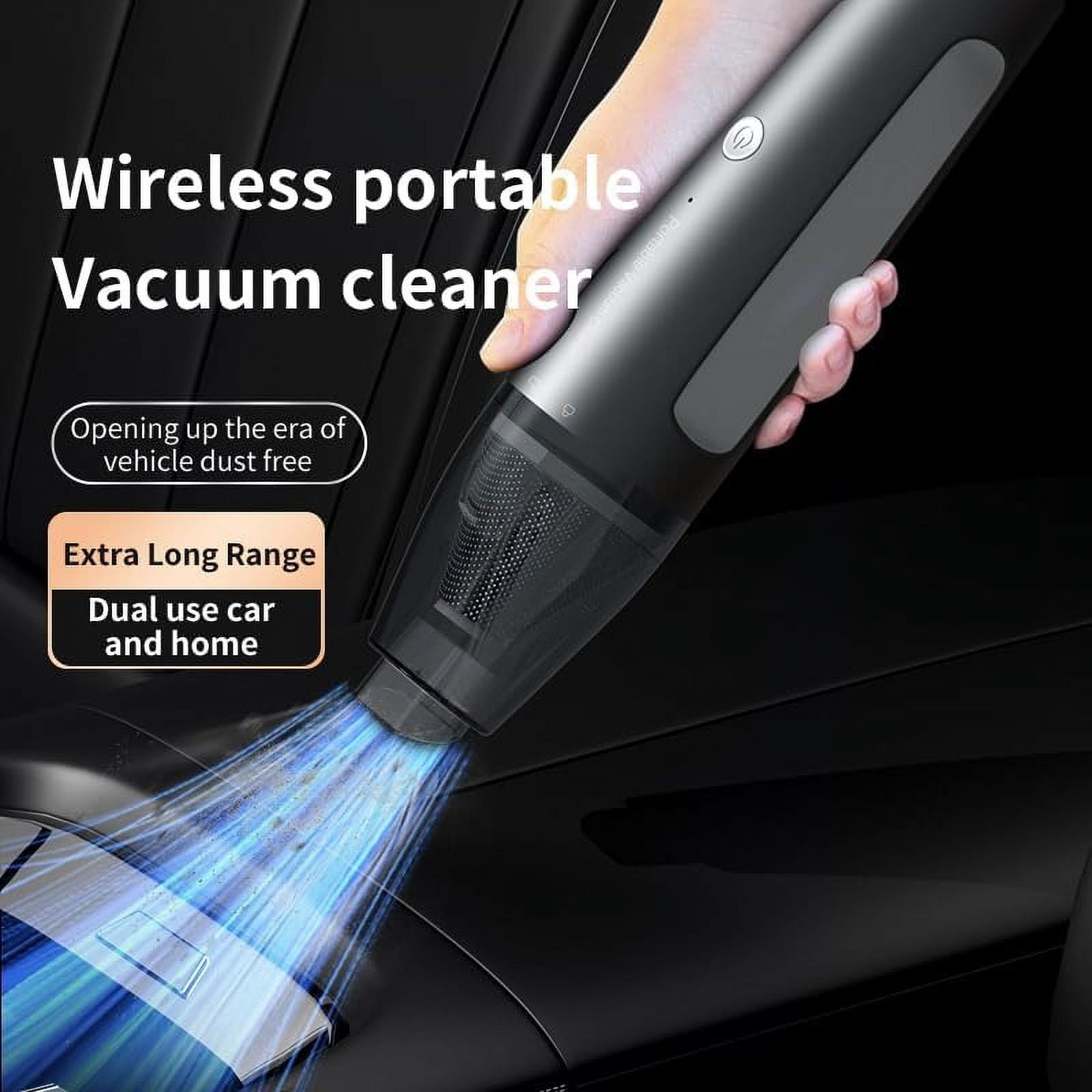 WZXPWT Handheld Vacuum Cleaner, Mini Car Vacuum Cleaner, Portable Vacuum Cleaner, Powerful Suction Cordless Vacuum Cleaner for Car Interior Cleaning