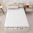thumbnail image 4 of Erosebridal Brown Heart Leopard Zipper Twin Comforter Sets with Fitted Sheet and 2 Pillowcases,Beige Cheetah Spot Zipper Bedding Set For Girls,Reversible,4-Piece, 4 of 7