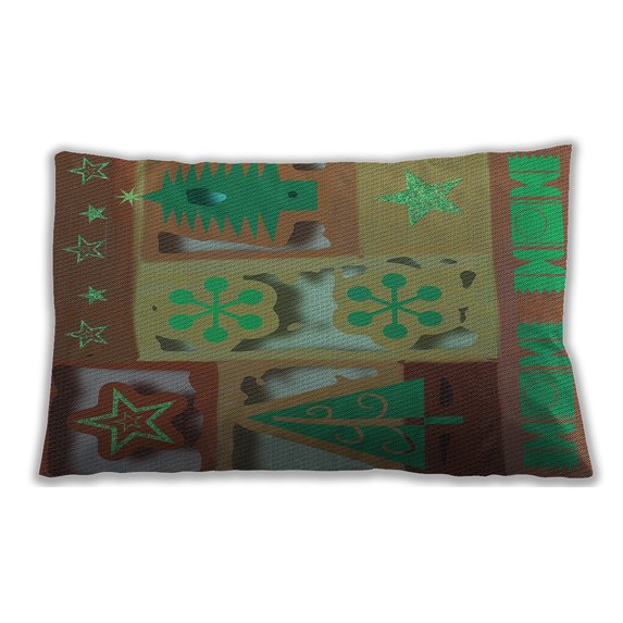 Ahgly Company Indoor Rectangular Contemporary Lumbar Throw Pillow, 13 inch by 19 inch