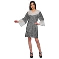 thumbnail image 2 of Moomaya Printed Cotton Venice Lace Bridesmaid Robe Short Robes For Women, 2 of 6