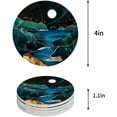 thumbnail image 1 of FMSHPON Moon and Mountain Marble Texture Set of 6 Round Coaster for Drinks, Absorbent Ceramic Stone Coasters Cup Mat with Cork Base for Home Kitchen Room Coffee Table Bar Decor, 1 of 6