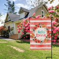 thumbnail image 4 of Hello Spring Garden Flag, Double Sided Burlap Flower Welcome Home Garden Flag, Buffalo Check Plaid Rustic Spring Summer Fall Farmhouse Yard Outdoor Welcome Garden Decor, 12.5X18 Inch - 2 Packs, 4 of 5