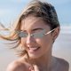 thumbnail image 4 of de sol estilo estilo retr mujer Protección estrecha Marco puntiagudo Gris Colcomx anteojos ojo de gato, 4 of 8