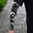 thumbnail image 5 of Tattoo Cooling Arm Sleeves Ice Silk Cycling Basketball Art Men Sun, 5 of 5