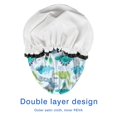 thumbnail image 4 of Shower Caps,LightBlue Cartoon Dinosaurs Trees Pattern Waterproof Shower Cap for Women 4 Pieces,Double Reusable Hair Cover for Shower PEVA Elastic Stretch Hem, 4 of 7