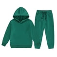 thumbnail image 4 of Tiijoy Girls Sweatsuits Solid Casual Active Workout Hoodie Jogger Pants Outfits, Size 2-13, 4 of 5