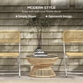 thumbnail image 4 of Outsunny Rattan Outdoor Coffee Table, Patio End Table, Nature Wood, 4 of 10
