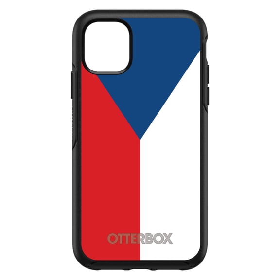 DistinctInk OtterBox Symmetry Custom Case for Apple iPhone 15 (6.1" Screen) - Czech Republic Flag - Shockproof Protection