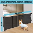 thumbnail image 3 of BETERTEK 24 Inches Tall Retractable Baby Gates for Doorways, Short Dog Gates to Step Over, Extends up to 55" Wide, Reinforced Mesh Baby Gate for Kids or Pets, Doggie Gates Puppy Gates (Black), 3 of 8