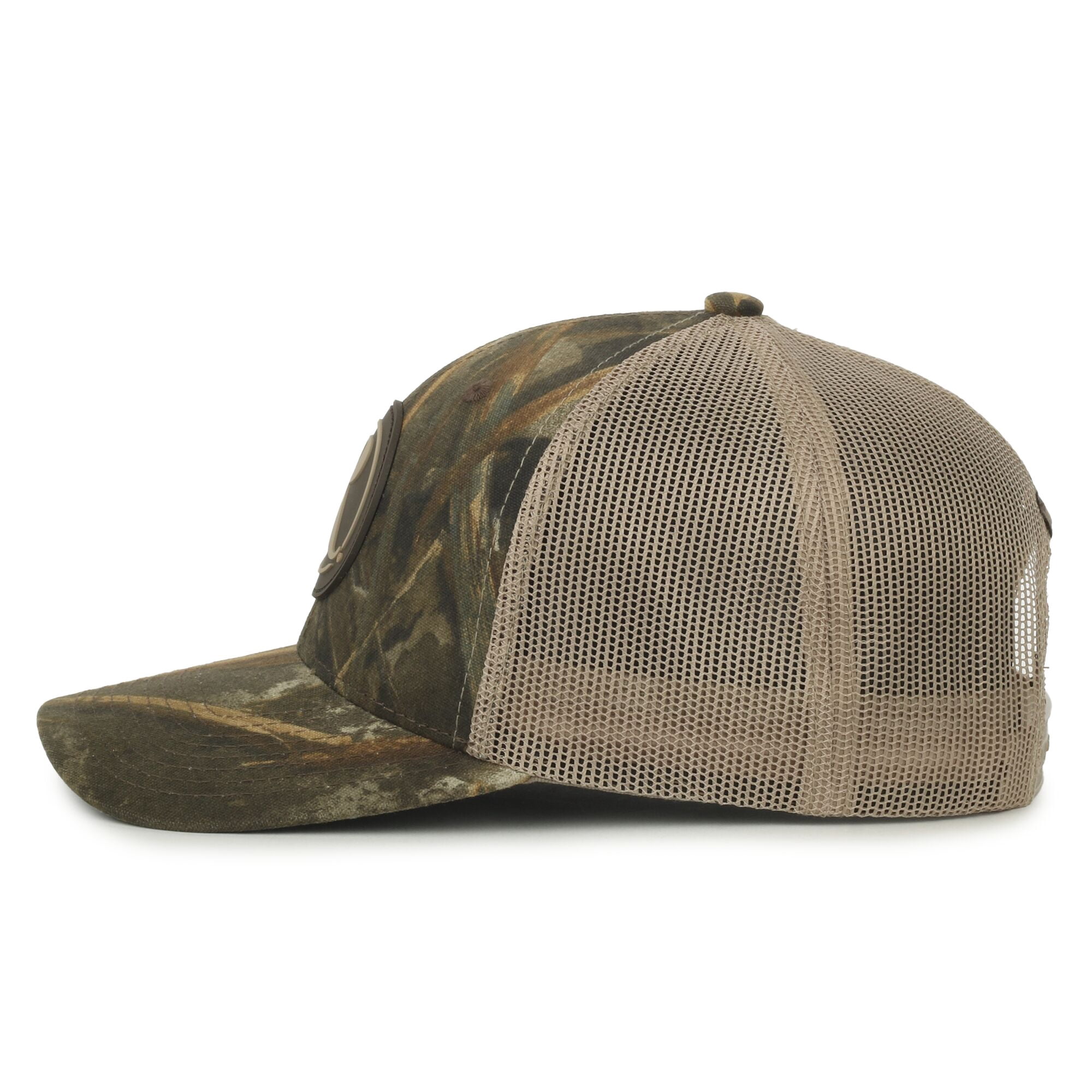 Remington Structured 6-Panel Trucker Hat – Realtree Max-7 Camo Meshback Cap with Patch Logo, One Size