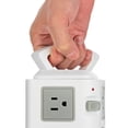 thumbnail image 4 of Power Strip Tower with USB Ports Surge Protector - 10 AC Outlet + 4 USB Port Charging Station Desk Power Strip Supply Adapter Plug, Individual Switch, 6FT Extension Cord, 4 of 6