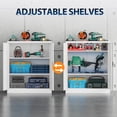 thumbnail image 5 of Fesbos Metal Storage Cabinet with 2 Adjustable Shelves, Steel Counter Cabinet with Lockable Doors for Home Office Warehouse Garage, 5 of 9