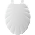 thumbnail image 3 of Mayfair Shell Elongated Enameled Wood Toilet Seat in White with Stay·Tite, 3 of 7