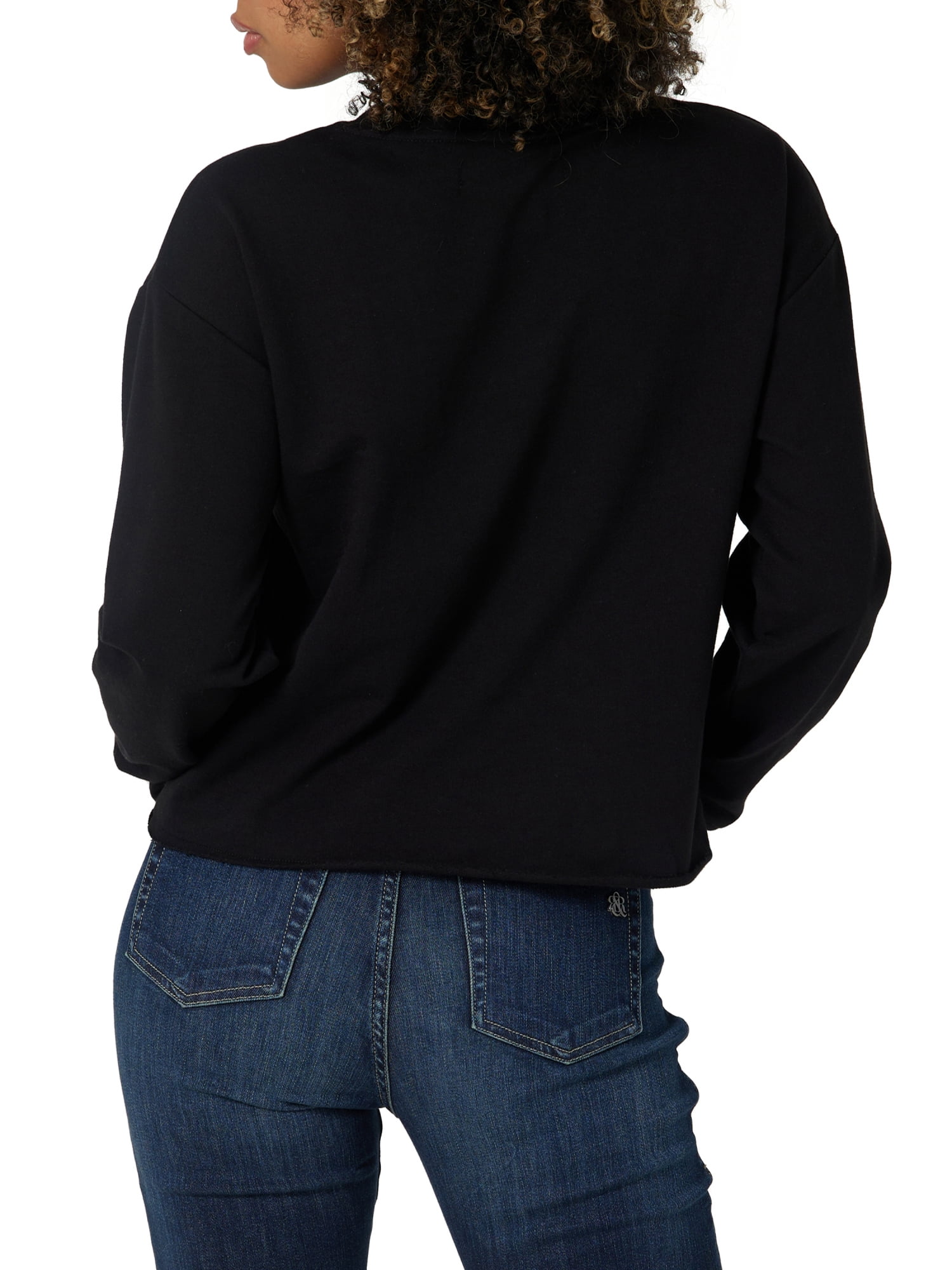 Rock & Republic Women's Long Sleeve V-Neck Sweatshirt