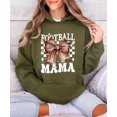 thumbnail image 5 of Football Mama Hoodie for Women Cute Coquette Bow Game Day Football Mom Pullover Sweatshirt, Army Green Hoodie, M, 5 of 8