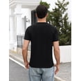 thumbnail image 4 of Camiseta moderna de manga corta, cuello redondo, 100% algodón, transpirable, veraniega., 4 of 6